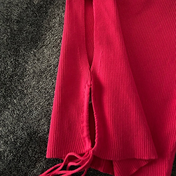 zara pink side tie tank top - Picture 4 of 4